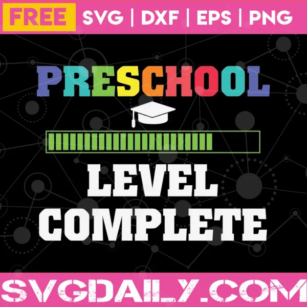 Preschool Level Complete Preschool Crad Clipart, Svg Png Dxf Eps Cricut Silhouette