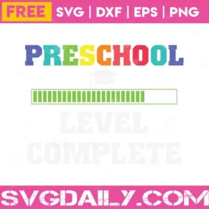 Preschool Level Complete Preschool Crad Clipart, Svg Png Dxf Eps Cricut Silhouette Invert
