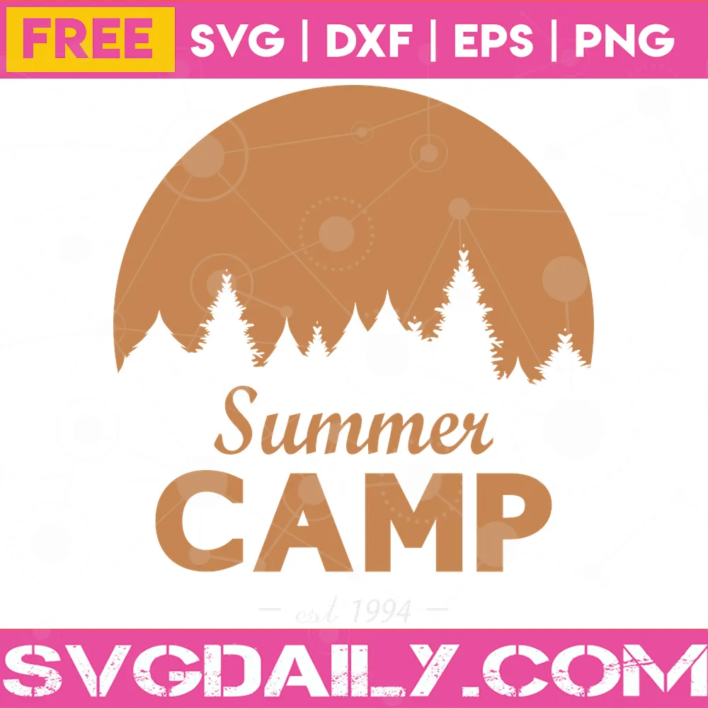 Summer Camp Est. 1994 Clipart Free, Svg Png Dxf Eps Digital Files