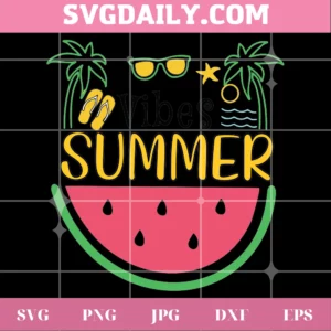 Summer Vibes, Commercial Use Svg Cut File Invert